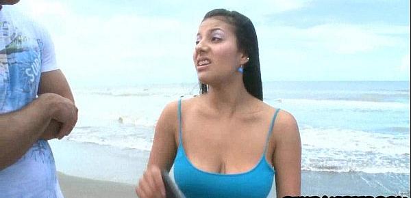  10 Columbian hottie fucking on the beach 14